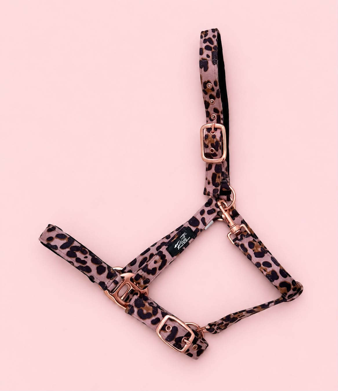Black Leopard Pink Halter