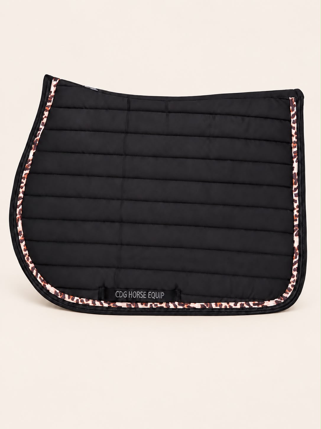 Laura Black Glitter Leopard Saddle Pad