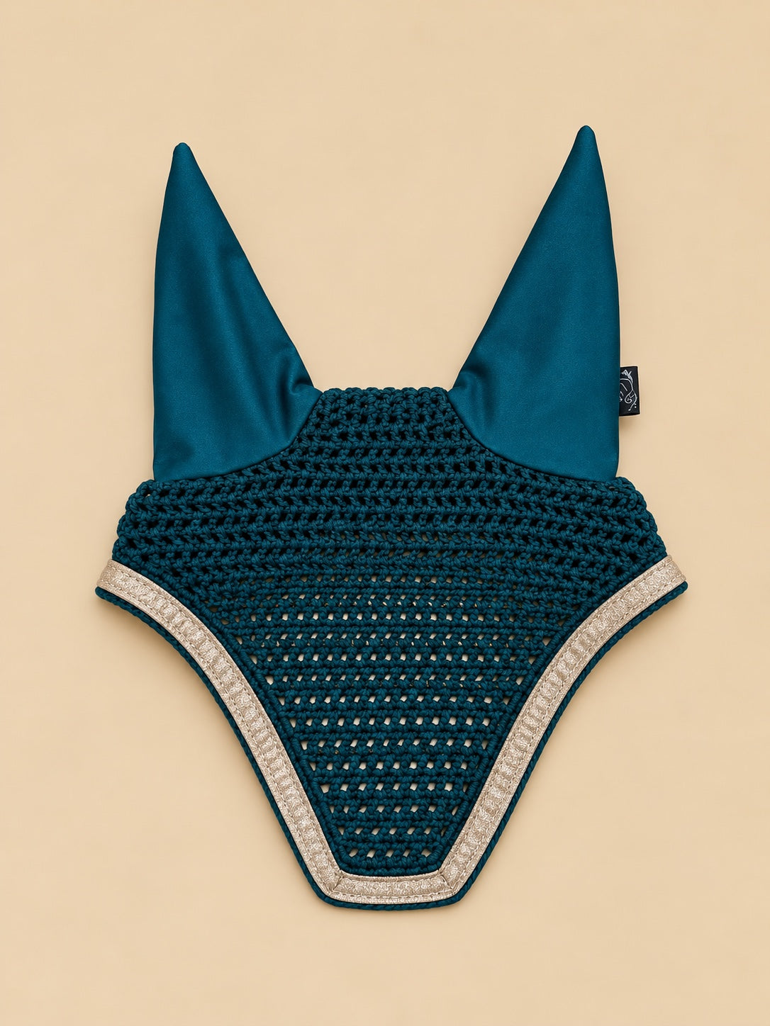 Royal Green Satin Ear Bonnet
