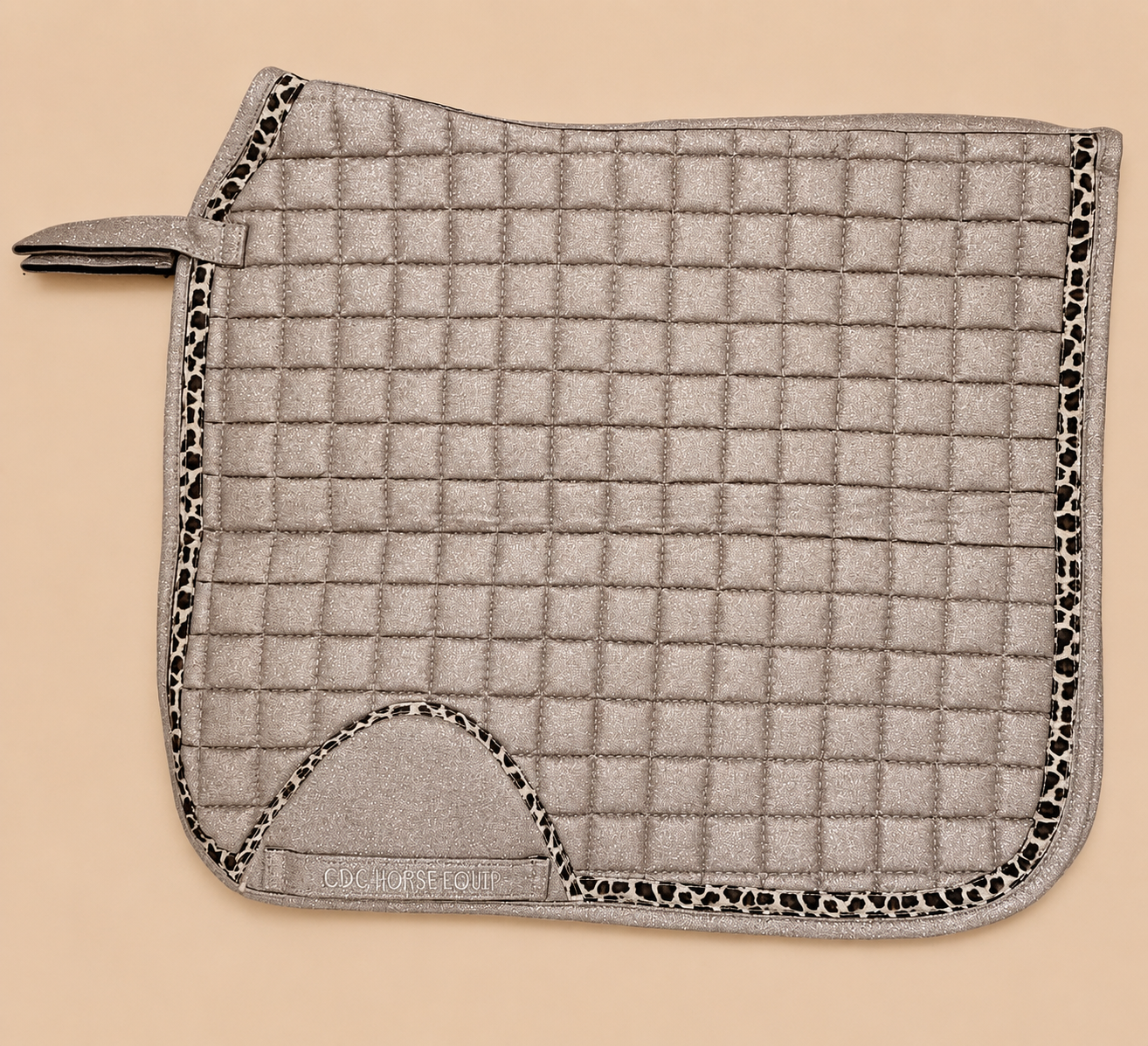 Sand Glitter Leopard Dressage Saddle Pad