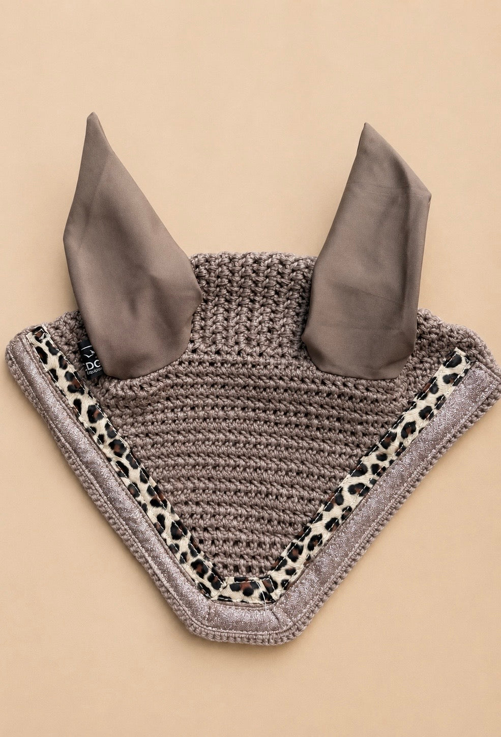 Sand Glitter Leopard Ear Bonnet