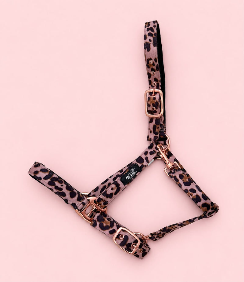 Black Leopard Pink Halter