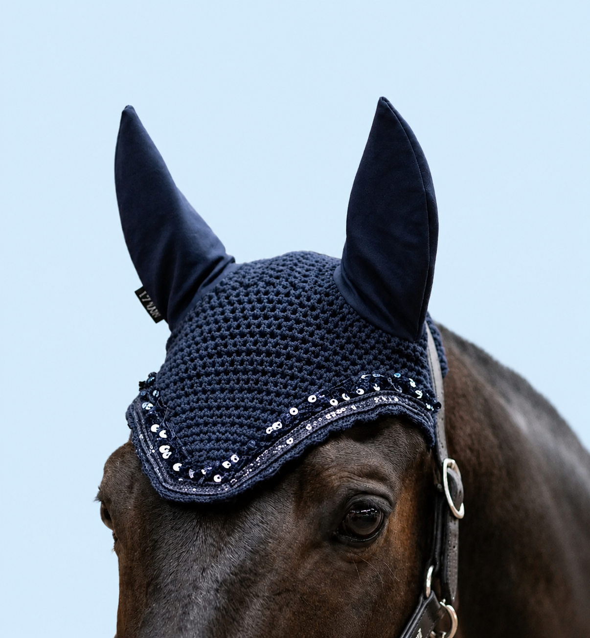 Blue Glitter Disco Ear Bonnet