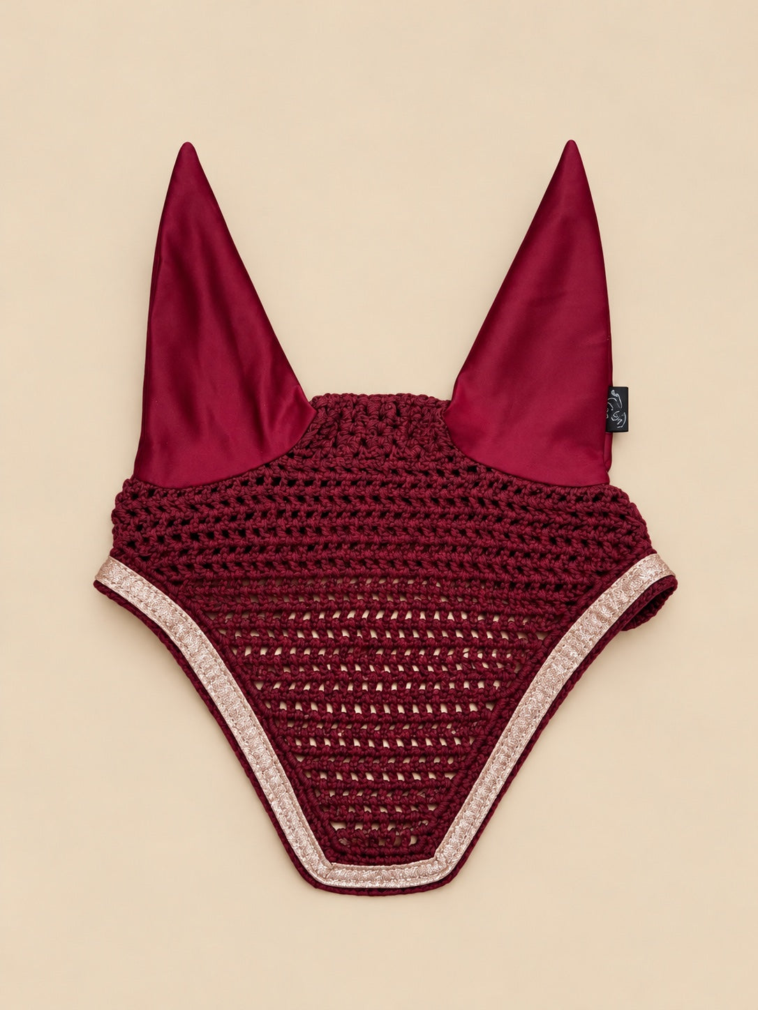 Bordeaux Satin Ear Bonnet