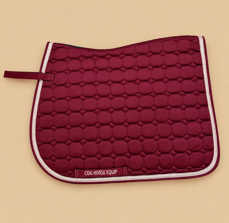 Bordeaux Satin Saddle Pad