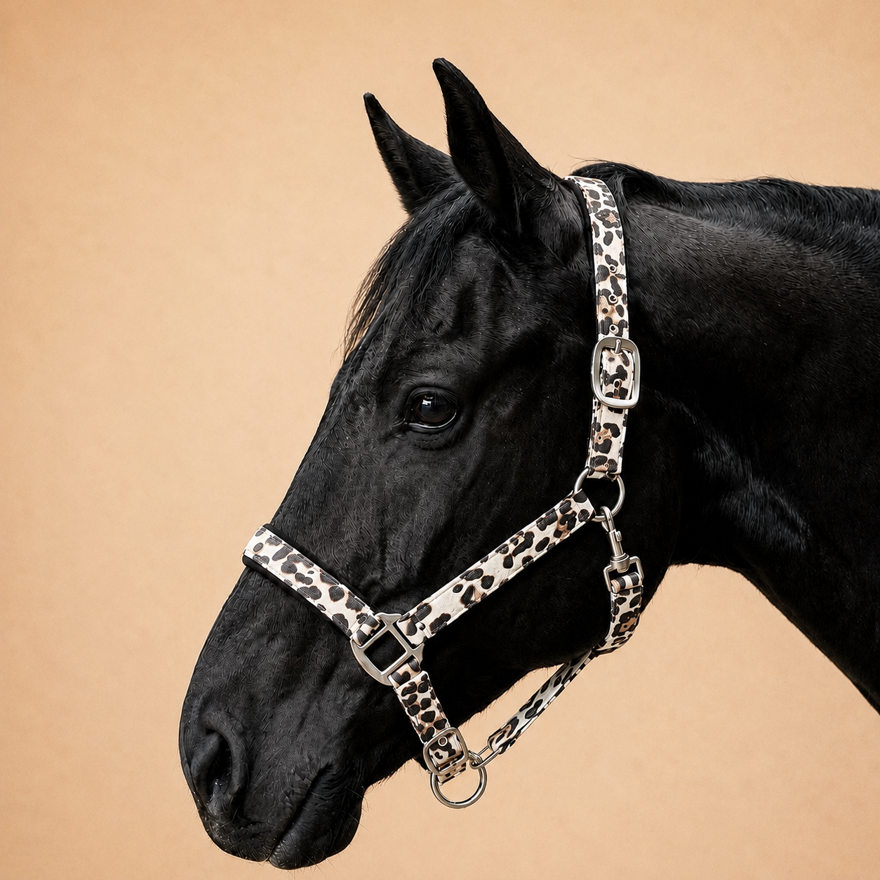 Classic Black Leopard Halter