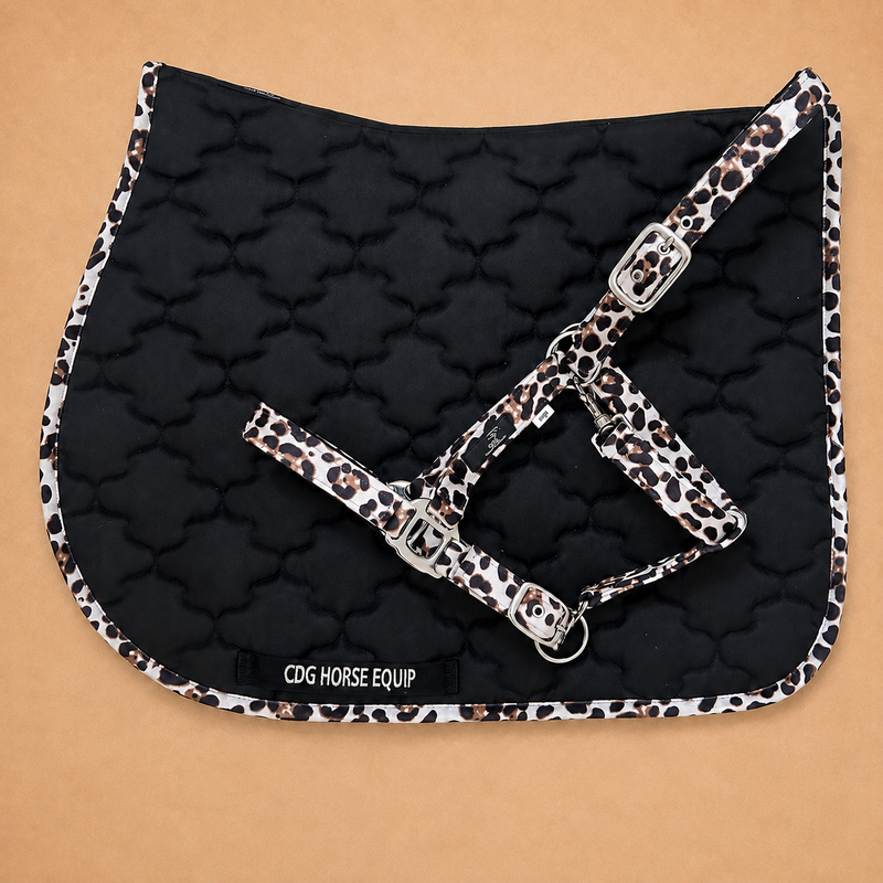 Black Classic Saddle Pad & Halter