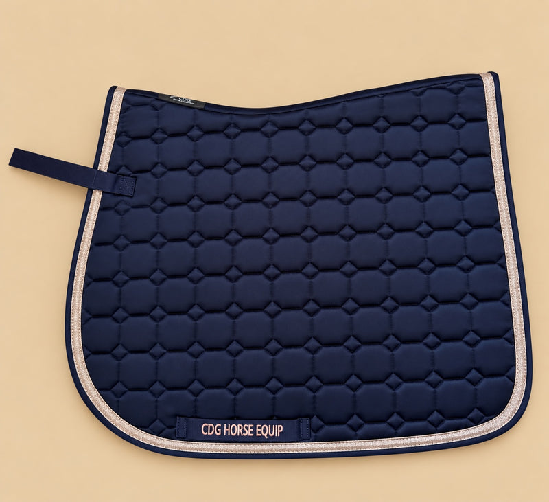 Marine Blue Satin Saddle Pad