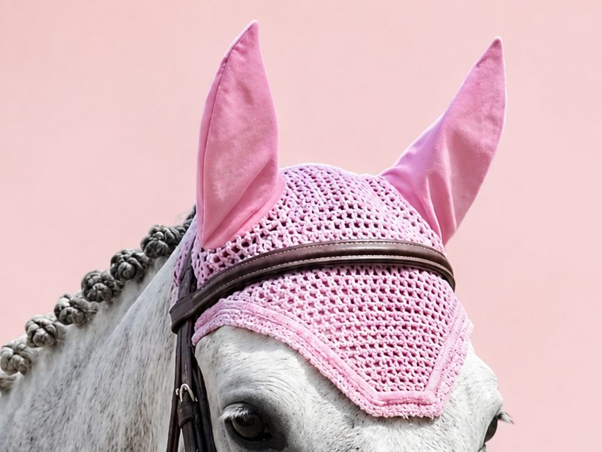 Pink Glitter Ear Bonnet