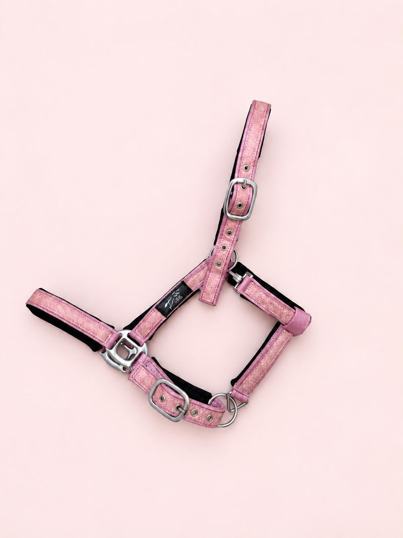 Pink Glitter Snake Halter