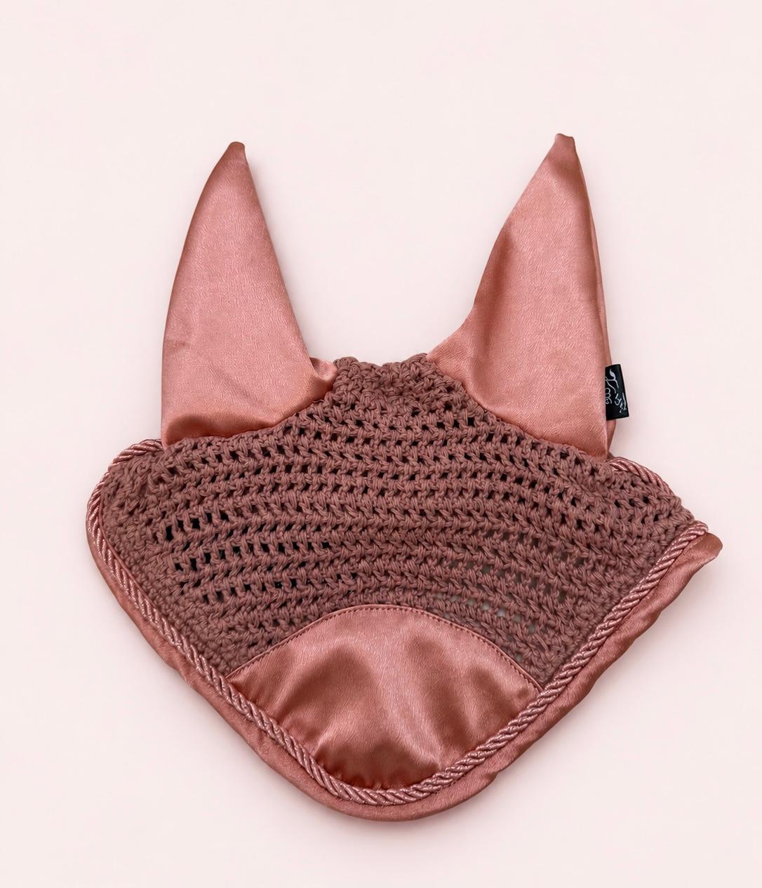 Prune Satin Ear Bonnet