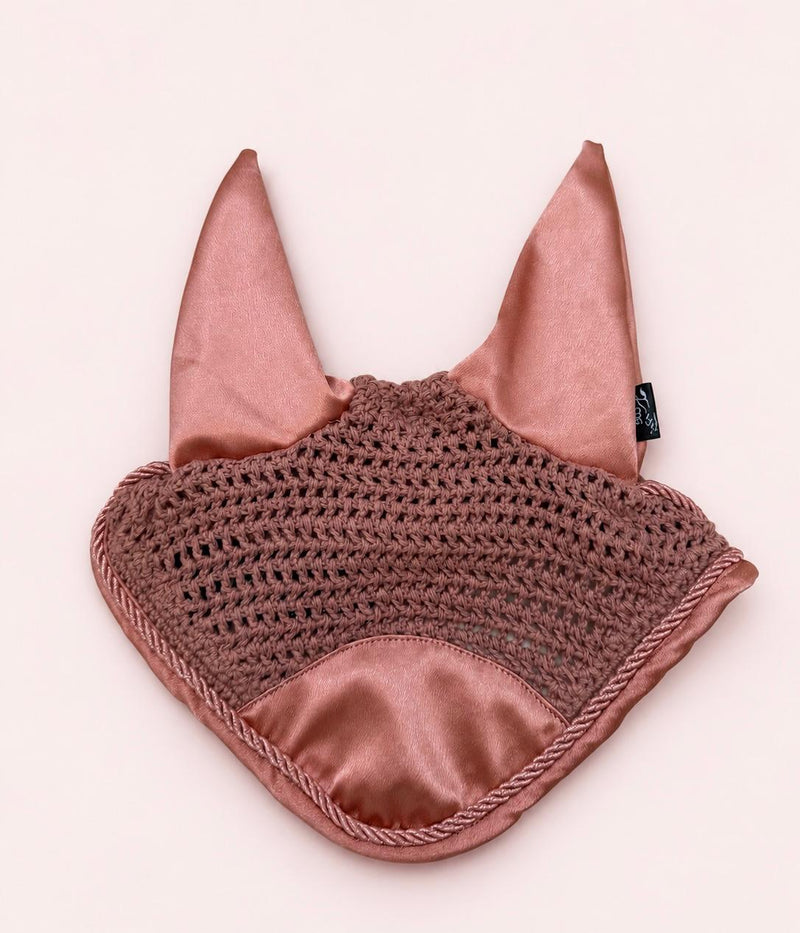 Prune Satin Ear Bonnet