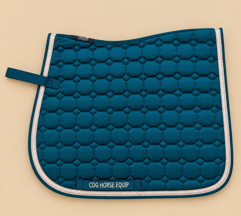Royal Green Satin Saddle Pad