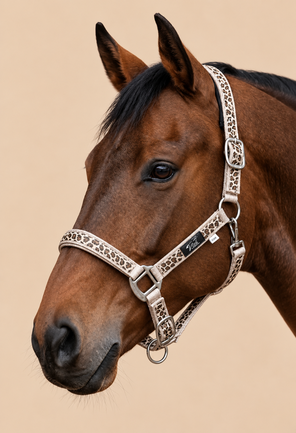 Sand Glitter Leopard Halter