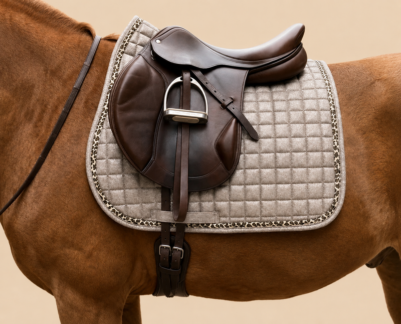 Sand Glitter Leopard Jumping Saddle Pad