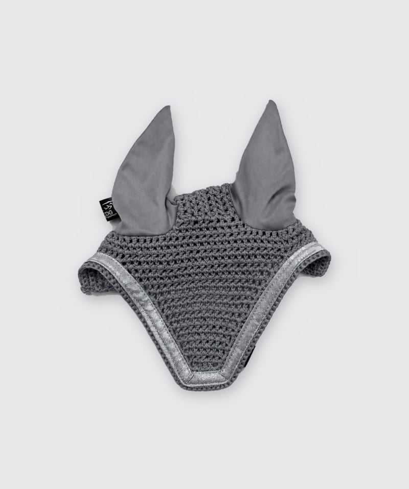 Silver Glitter Ear Bonnet