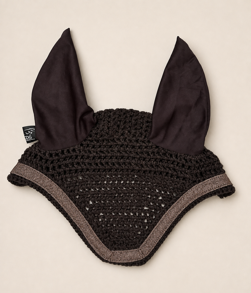 Taupe Glitter Ear Bonnet
