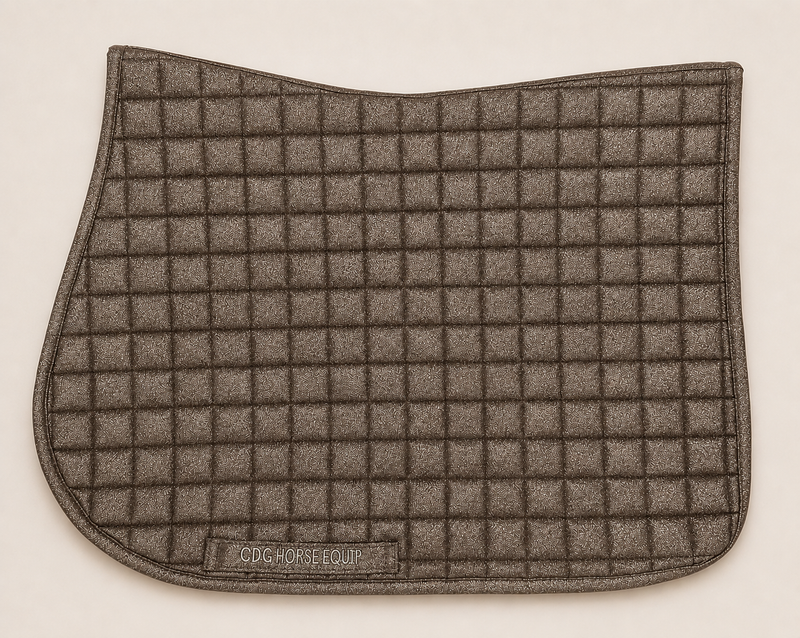 Taupe Glitter Saddle Pad